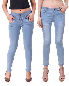 Combo Of 2 Denim Skinny Fit Jeans