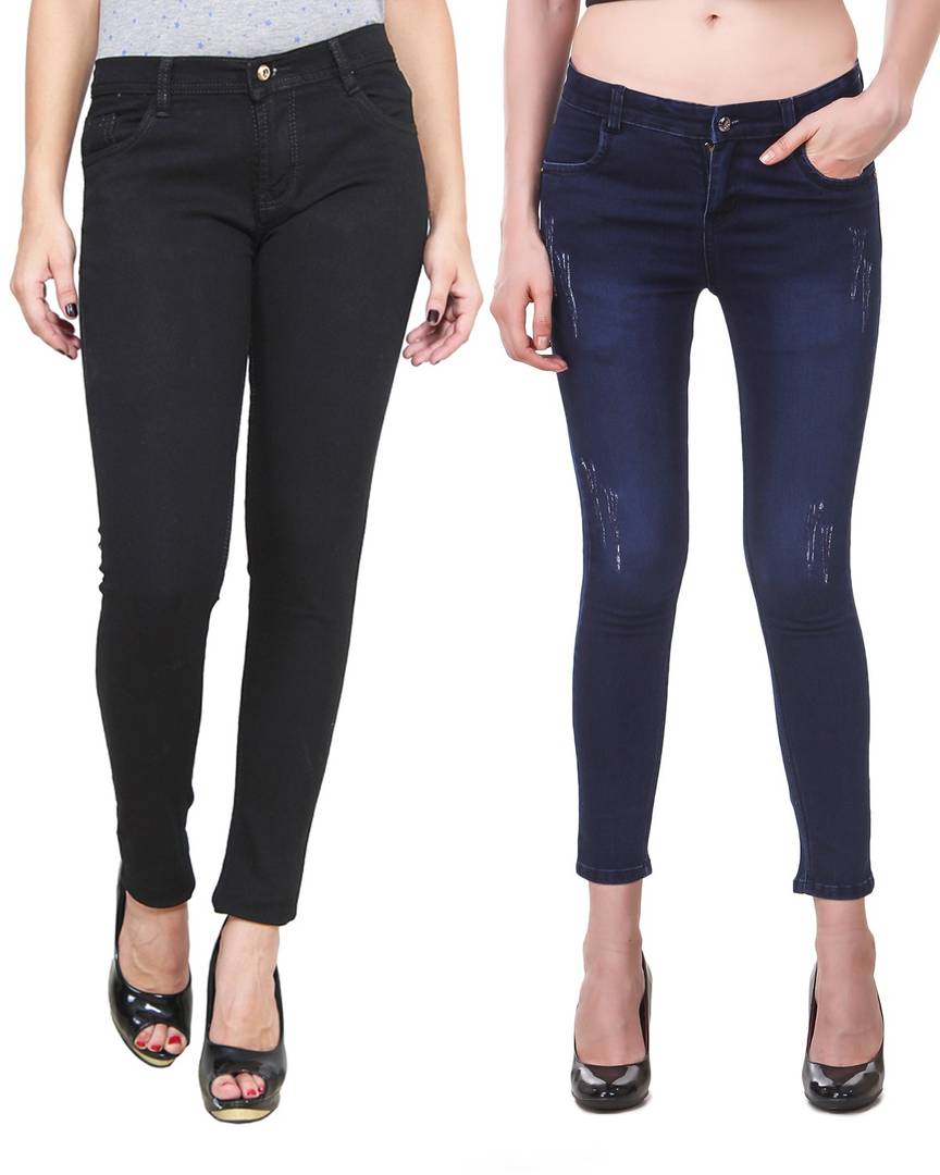 Combo Of 2 Denim Skinny Fit Jeans