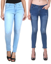 Load image into Gallery viewer, Combo Of 2 Denim Skinny Fit Jeans