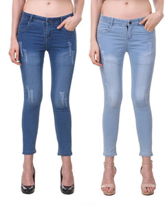 Combo Of 2 Denim Skinny Fit Jeans