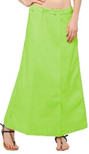 light green colour  six panel cotton petticoat