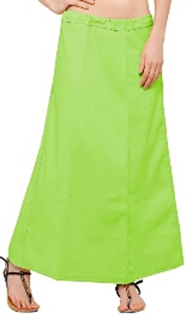 light green colour  six panel cotton petticoat