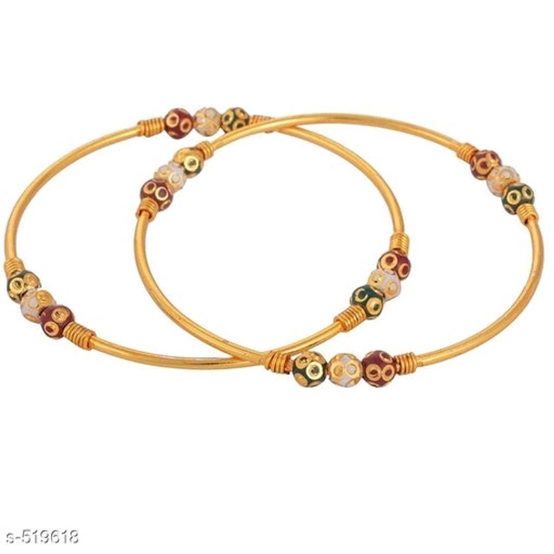 Golden Brass Contemporary Bangle