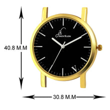 Load image into Gallery viewer, Classic Black Dial Golden Wrist Watch