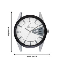Load image into Gallery viewer, Formal White Dial Denim Finish Day And Date Working Wrist Watch