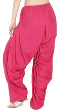 Load image into Gallery viewer, Pink Solid Cotton Blend Patiala Salwar