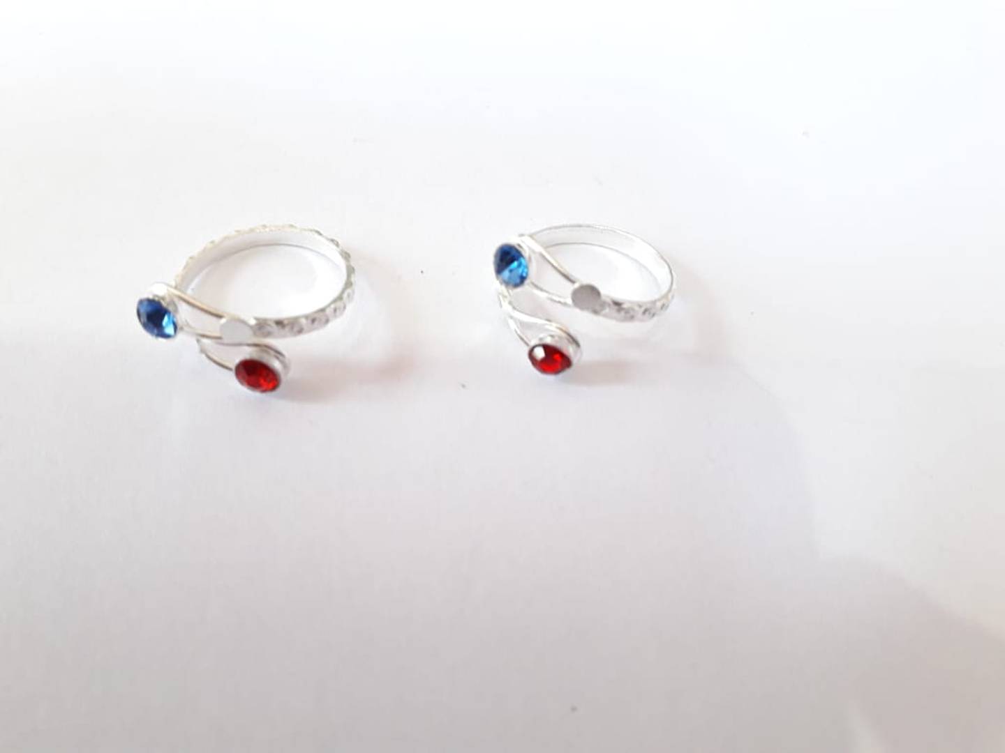 Multicoloured Brass Toe Ring