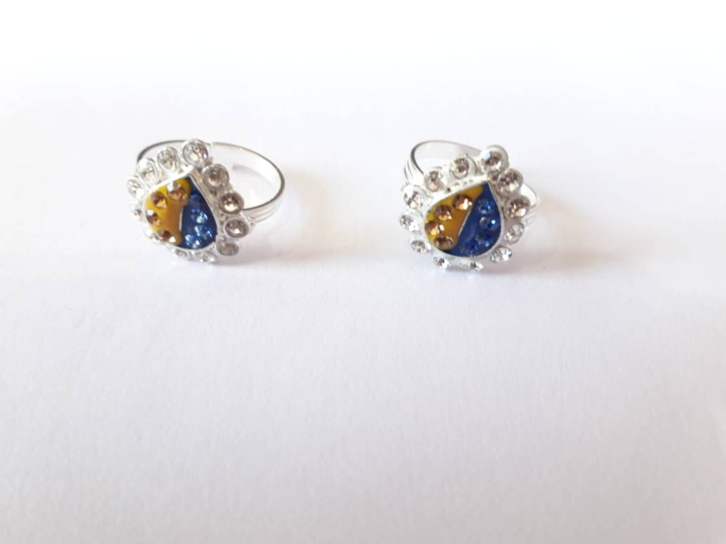 Multicoloured Brass Toe Ring