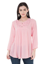 Load image into Gallery viewer, Women&#39;s Crepe Pink Top