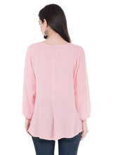 Load image into Gallery viewer, Women&#39;s Crepe Pink Top