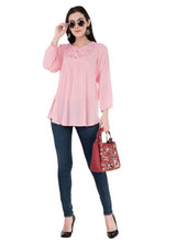 Load image into Gallery viewer, Women&#39;s Crepe Pink Top