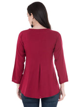 Load image into Gallery viewer, Women&#39;s Rayon Mahroon Top