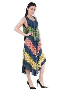 Women's Rayon Multicoloured Knee Length Dress