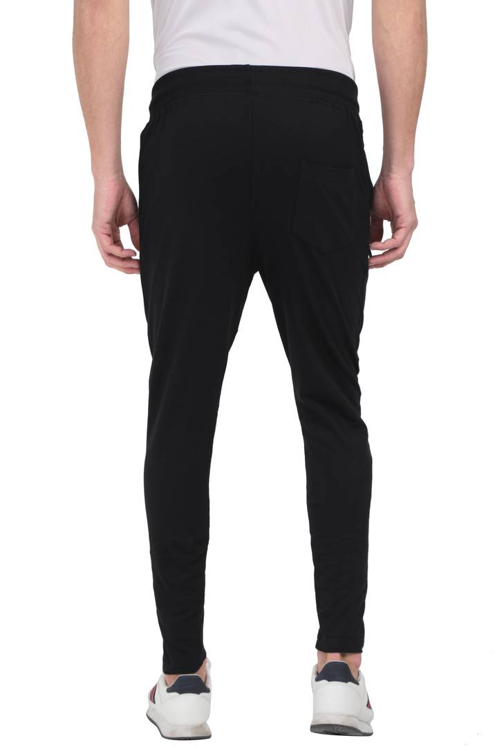 Mens Cotton Fleeze Track Pant - Black