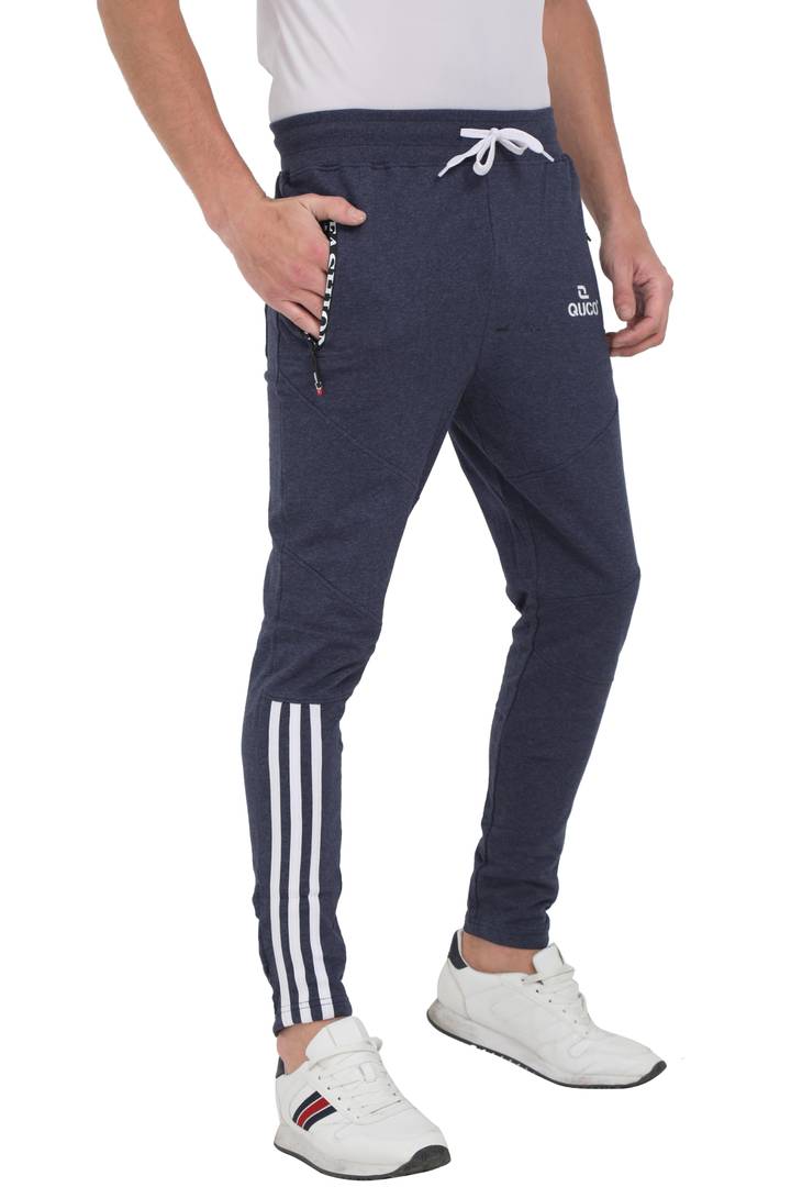 Mens Cotton Fleeze Track Pant - Grey