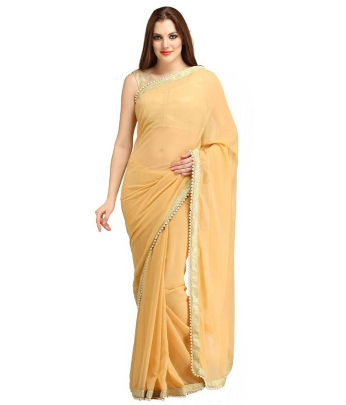 Georgette Saree With Blouse Piece