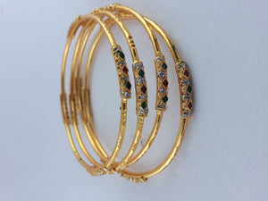 gold plated beautiful four bangles set - SVB Ventures 