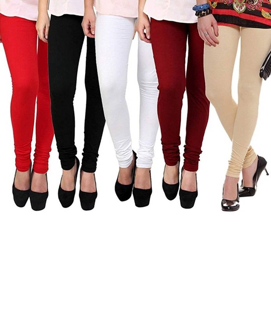 Stylish Cotton Leggings Pack Of 5