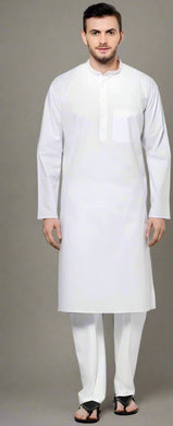 Pure White Cotton Kurta Pyjama Set For Eid Special