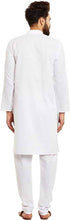 Load image into Gallery viewer, Pure White Cotton Kurta Pyjama Set For Eid Special