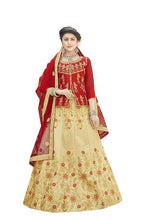 Load image into Gallery viewer, Beige Silk Embroidered Lehenga Choli