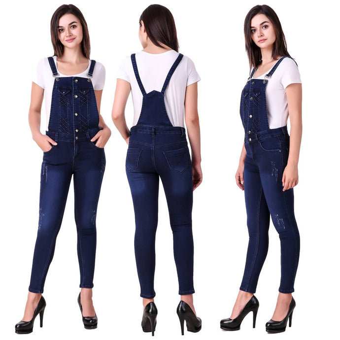 Trendy Denim Dungarees For Women's And Girl's