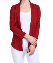 Load image into Gallery viewer, Stylish Maroon Cotton Solid Shrug