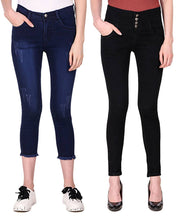 Load image into Gallery viewer, Multicoloured Denim Jeans For Women&#39;s - Combo Of 2