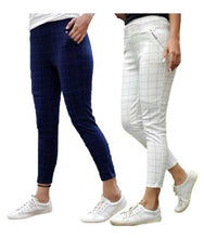 Load image into Gallery viewer, Combo of 2 Checked Jeggings