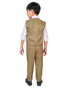 Boys Kids Cotton Blended Waistcoat, Shirt, Tie Trouser Set - SVB Ventures 