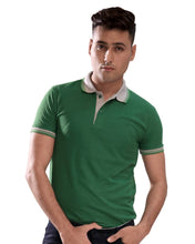 Load image into Gallery viewer, Green Cotton Blend Polos T-Shirt for Men&#39;s