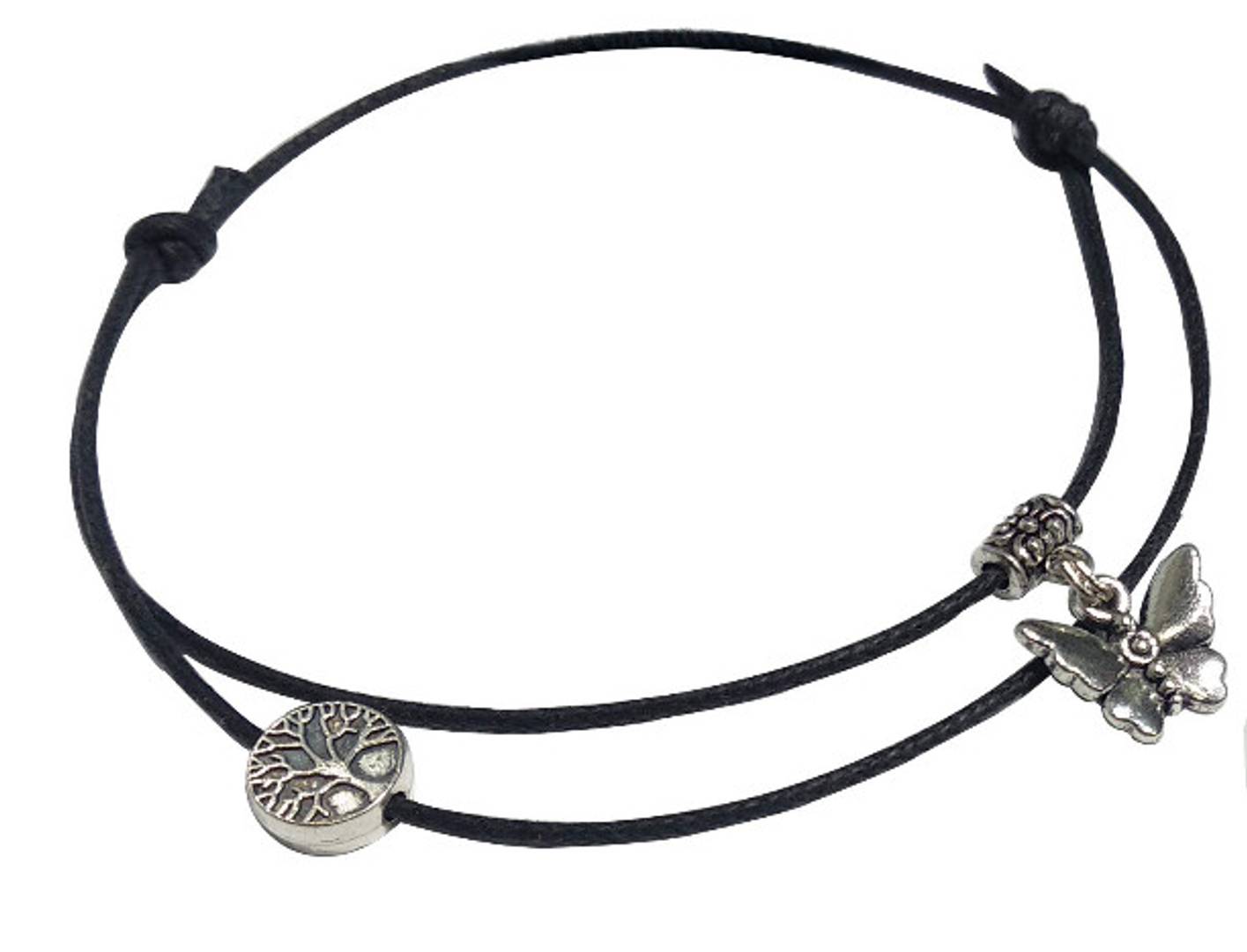 New Black Thread Anklet in tow layer