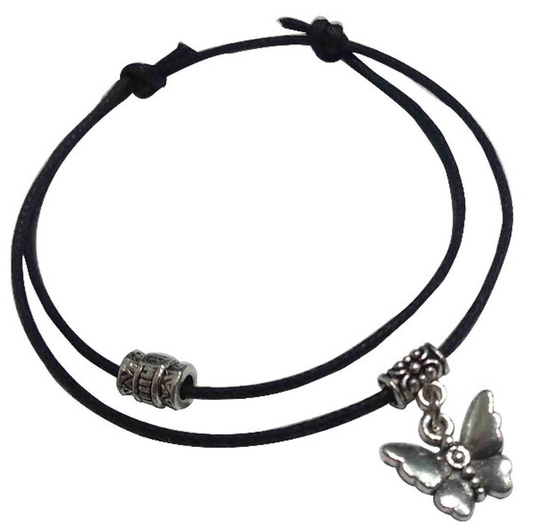 New Black Thread Anklet in tow layer