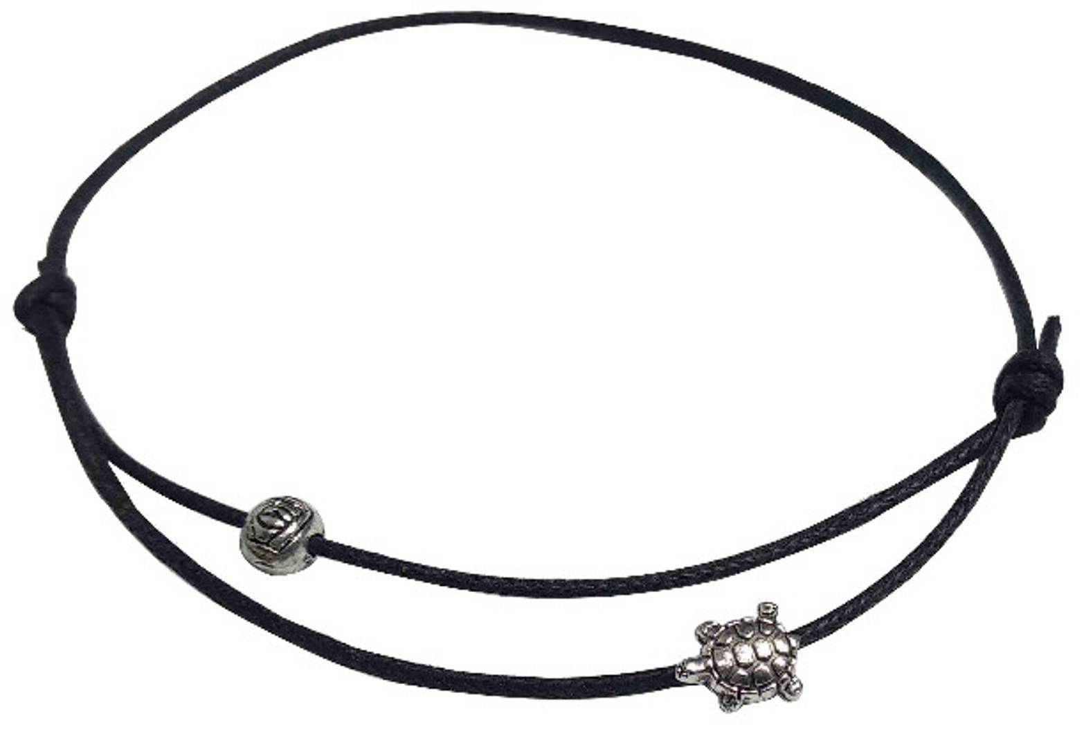 New Black Thread Anklet in tow layer