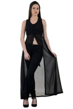 Load image into Gallery viewer, Black Cape Long Dress