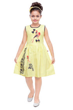 Load image into Gallery viewer, GIRLS cotton DRESS in Yellow with design - SVB Ventures 