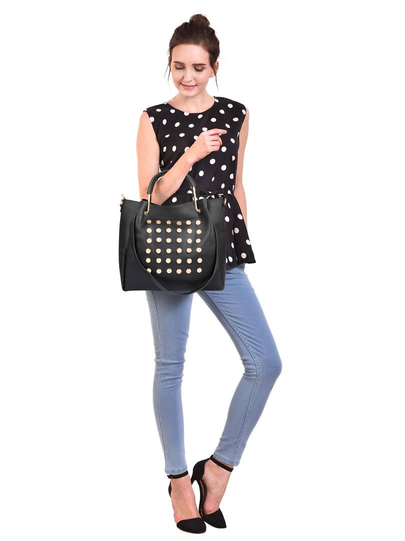 Stylish Leatherette Handbag With Sling Bag Combo