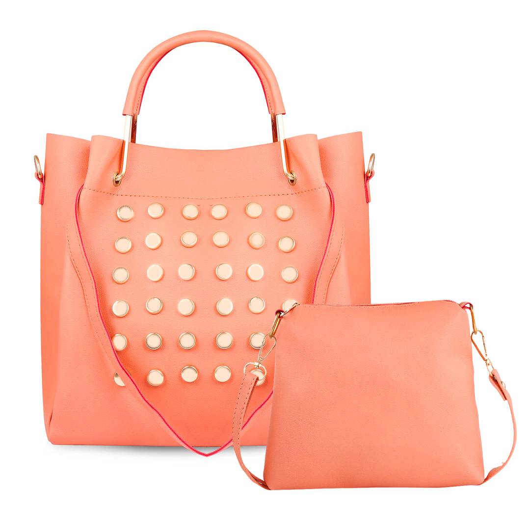 Stylish Leatherette Handbag With Sling Bag Combo