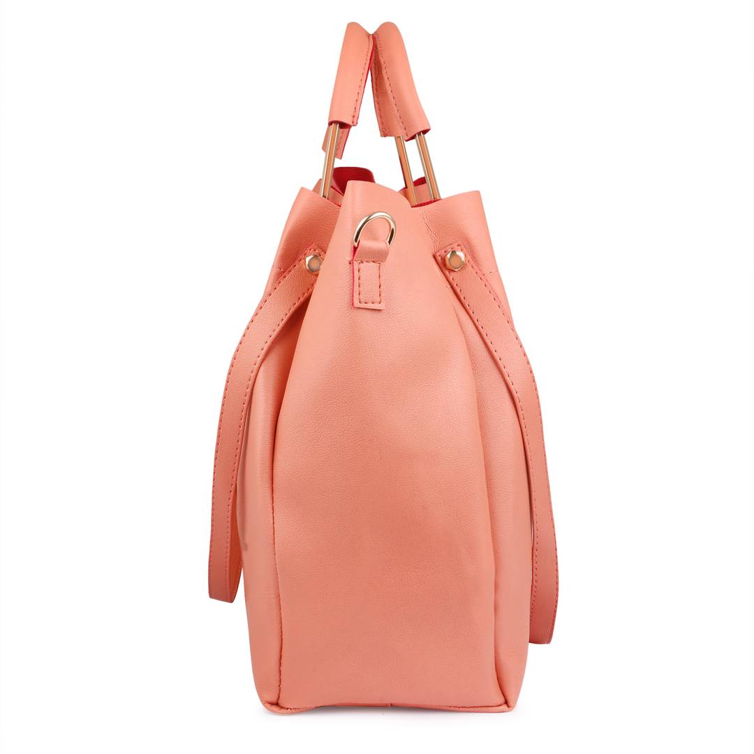 Stylish Leatherette Handbag With Sling Bag Combo