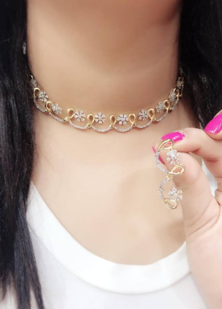 Trendy AD Jewellery Set