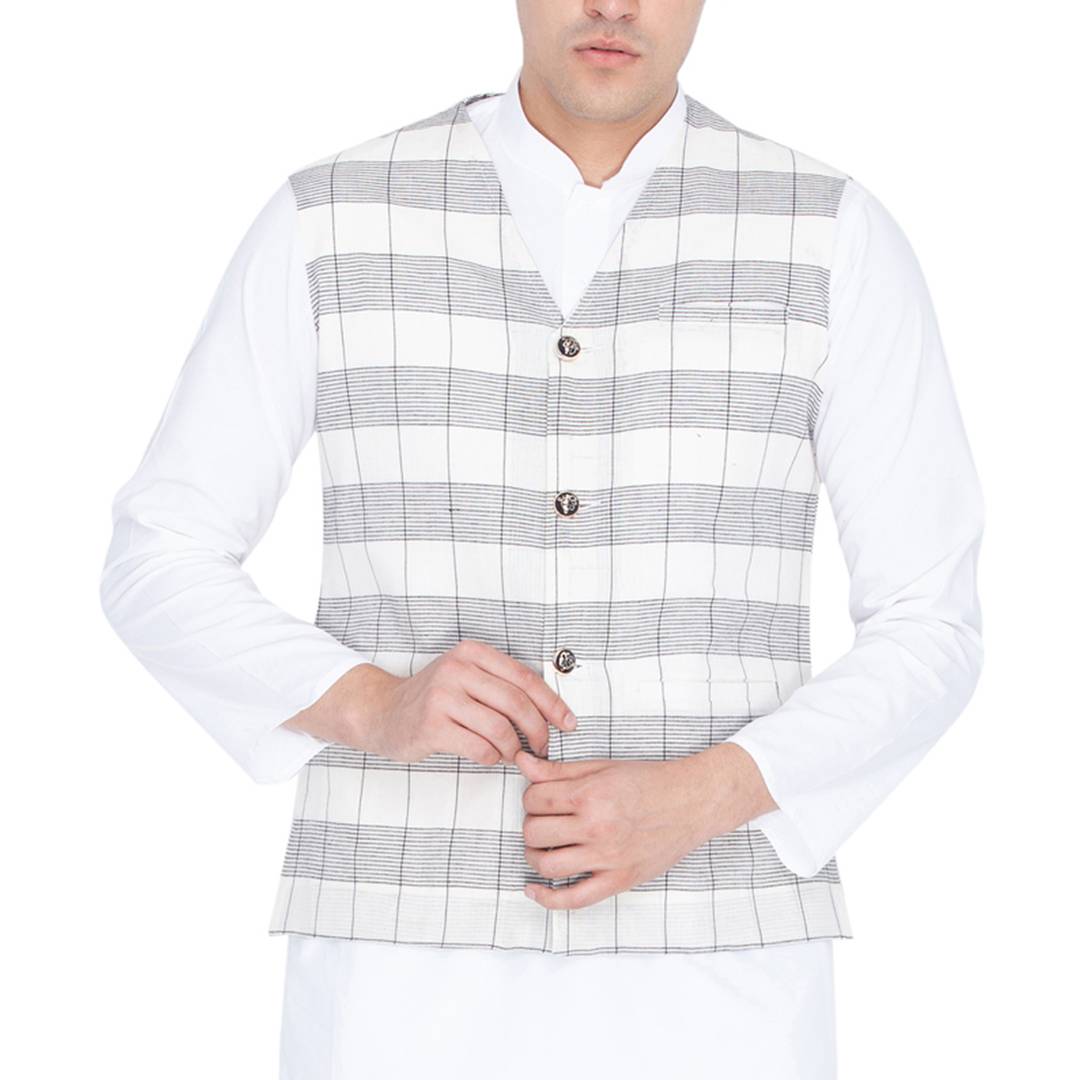 Men's Multicoloured Cotton Blend Nehru Jackets