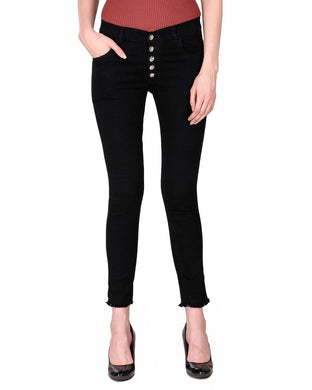 Trendy Black Denim Jeans For Women's