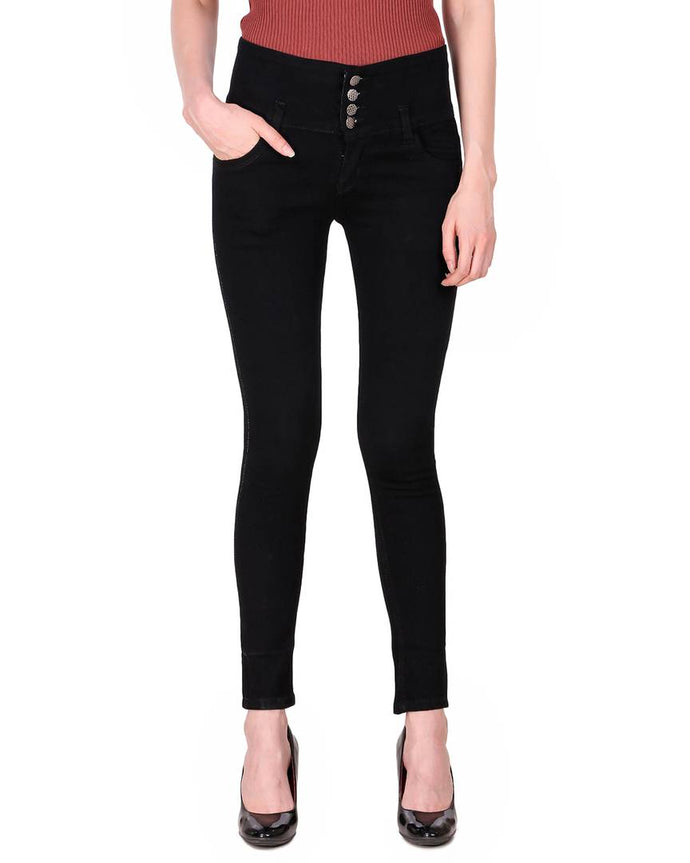 Trendy Black Denim Jeans For Women's