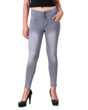 Load image into Gallery viewer, Trendy Grey Denim Jeans For Women&#39;s