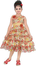 Load image into Gallery viewer, Girls Midi/Knee Length Festive/Wedding Dress