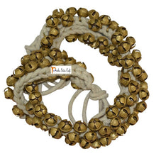 Load image into Gallery viewer, 12 No. Kathak Ghungroo Pair with Bells Tied and Cotton Cord (Gold)