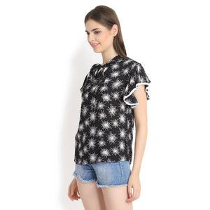 Black With Star Print 11051