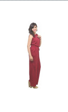 Load image into Gallery viewer, Alluring Red Solid Rayon Women&#39;s Jumpsuit
