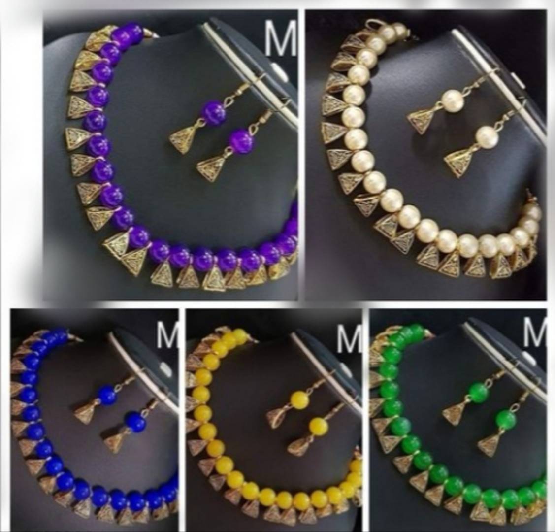 Trendy Alloy Beads Necklace Set Combo (Combo Of 5).