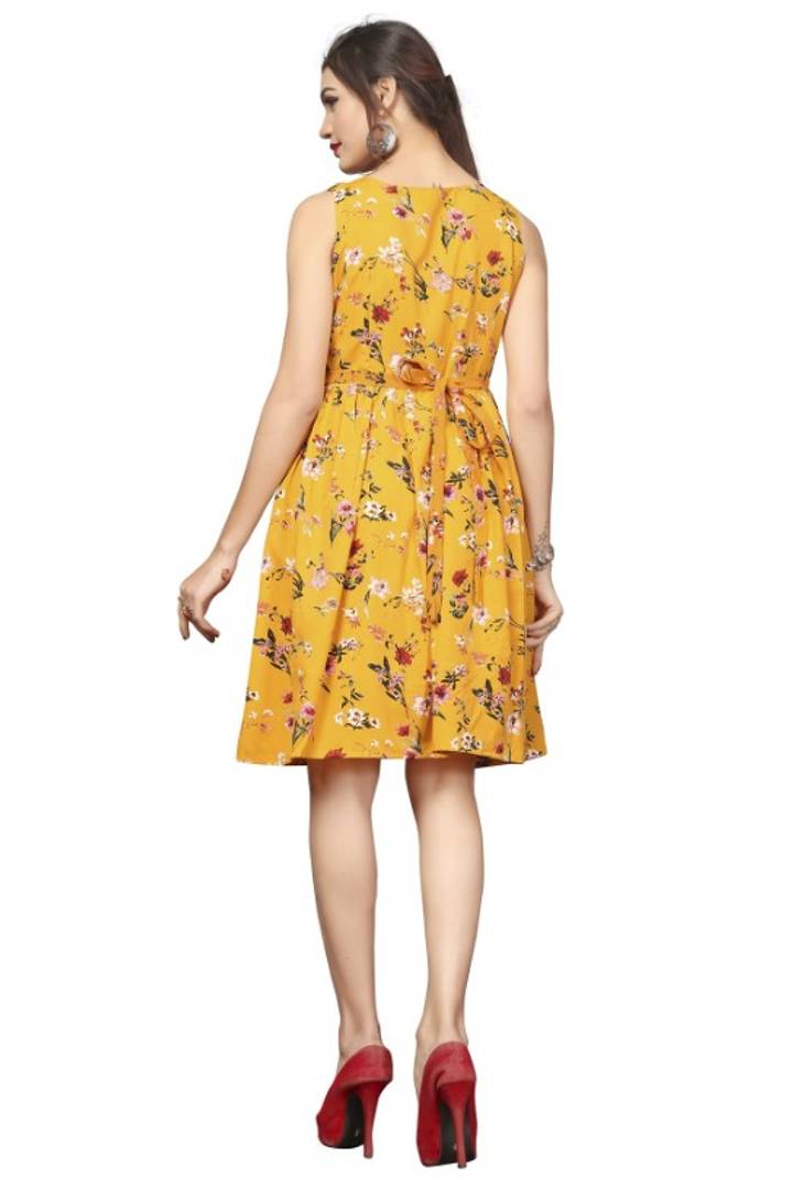fcity.in - Flower Print Woman Fancy One Piece Dress Casual Dress For And  Woman